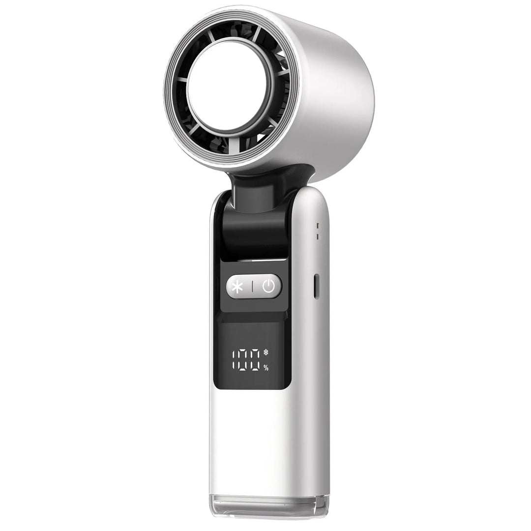Mini Ventilator Portabil cu Afișaj Digital și 100 de Viteze, Compact și Pliabil 5