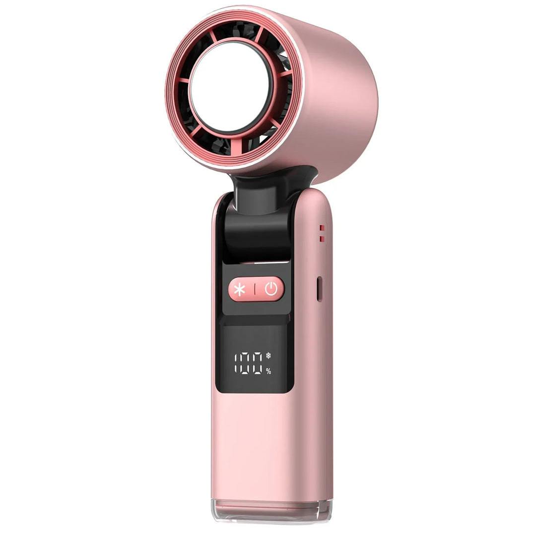 Mini Ventilator Portabil cu Afișaj Digital și 100 de Viteze, Compact și Pliabil 6