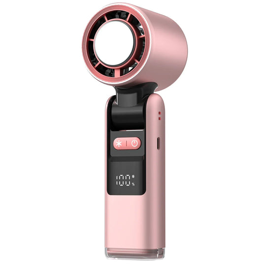 Mini Ventilator Portabil cu Afișaj Digital și 100 de Viteze, Compact și Pliabil 6