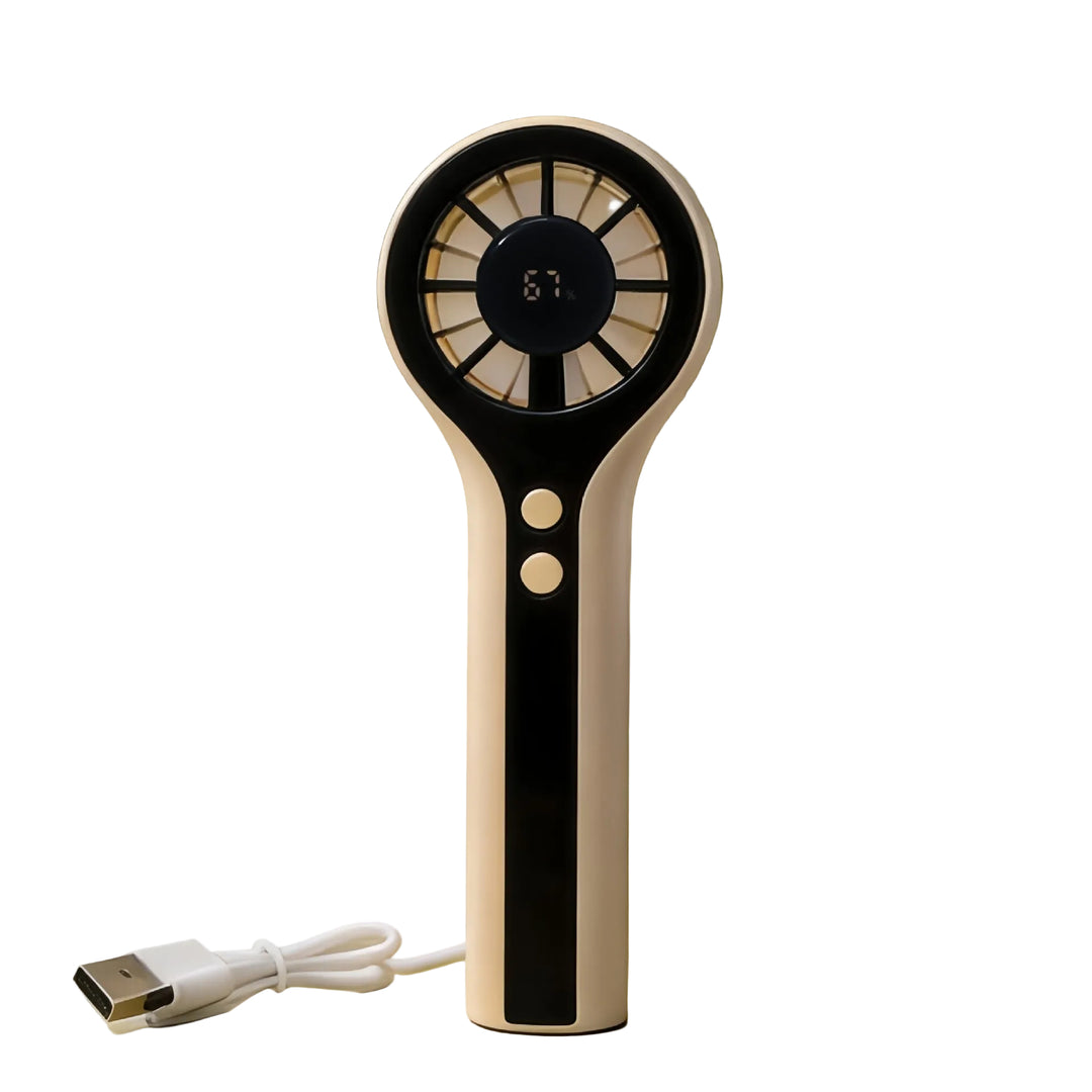 Mini Ventilator Portabil cu Afișaj LCD pentru Femei, Compact și Modern 0