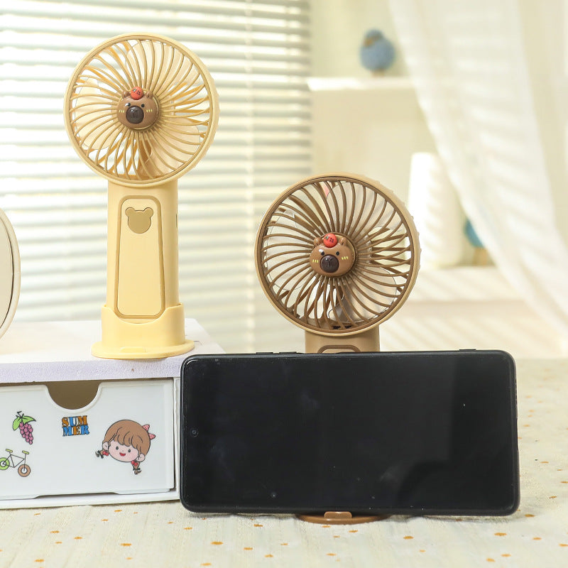 Mini Ventilator Portabil cu Design Drăguț pentru Femei, Viteze Reglabile 2