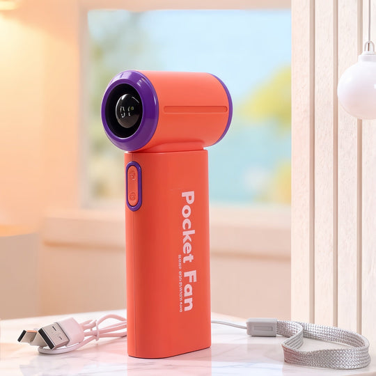 Mini Ventilator Portabil pentru Femei cu Ecran LCD 6