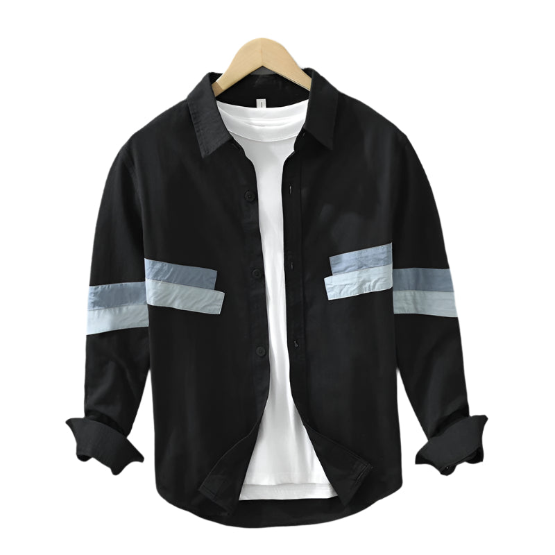 Heren Overhemd Patchwork Casual Fit Katoen 1
