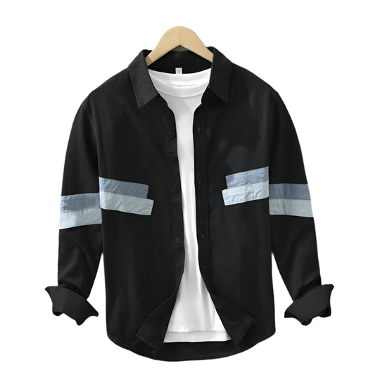 Heren Overhemd Patchwork Casual Fit Katoen 1