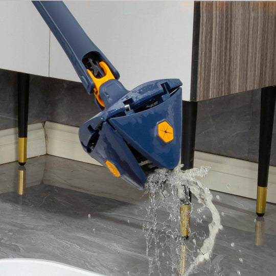 Mop Triunghiular cu Mâner Telescopic pentru Curățare Ușoară și Eficientă 1