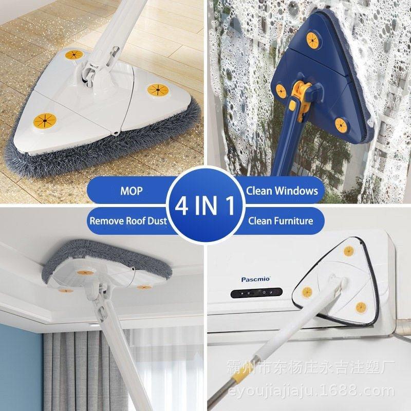 Mop Triunghiular cu Mâner Telescopic pentru Curățare Ușoară și Eficientă 2