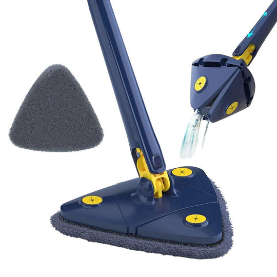 Mop Triunghiular cu Mâner Telescopic pentru Curățare Ușoară și Eficientă 8