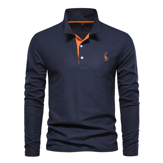 Variant image for Langærmet Polo Shirt til Mænd i Blødt 100% Bomuld-7