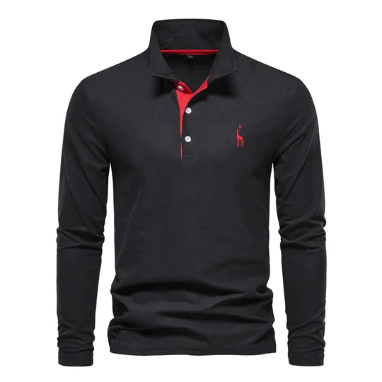 Variant image for Langærmet Polo Shirt til Mænd i Blødt 100% Bomuld-25
