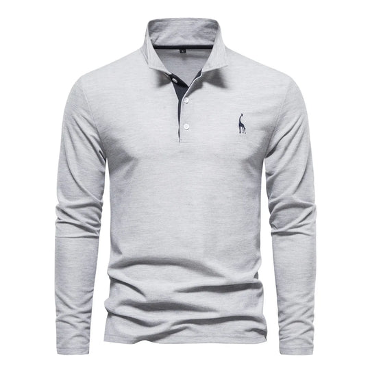 Variant image for Langærmet Polo Shirt til Mænd i Blødt 100% Bomuld-13
