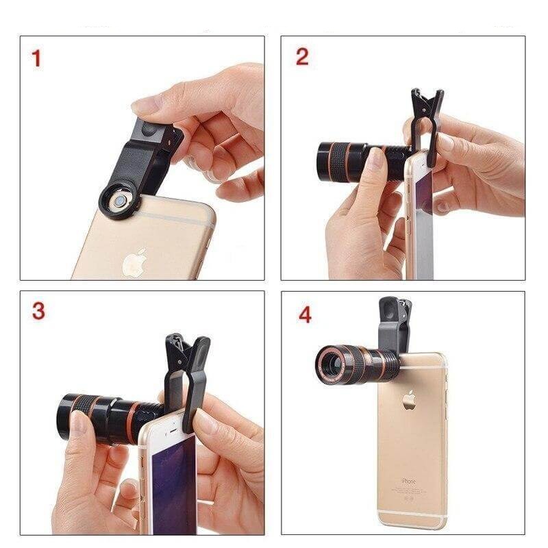 Obiectiv Telescopic Cu Zoom 12X Pentru Camera Smartphone