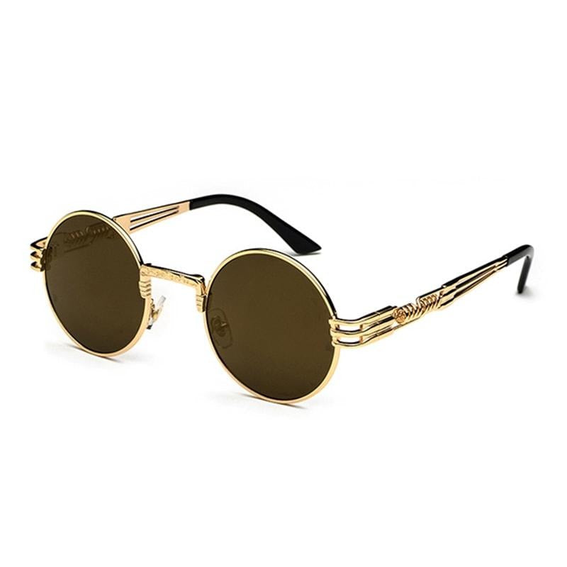 Ochelari De Soare Metalici Rotunzi În Stil Steampunk