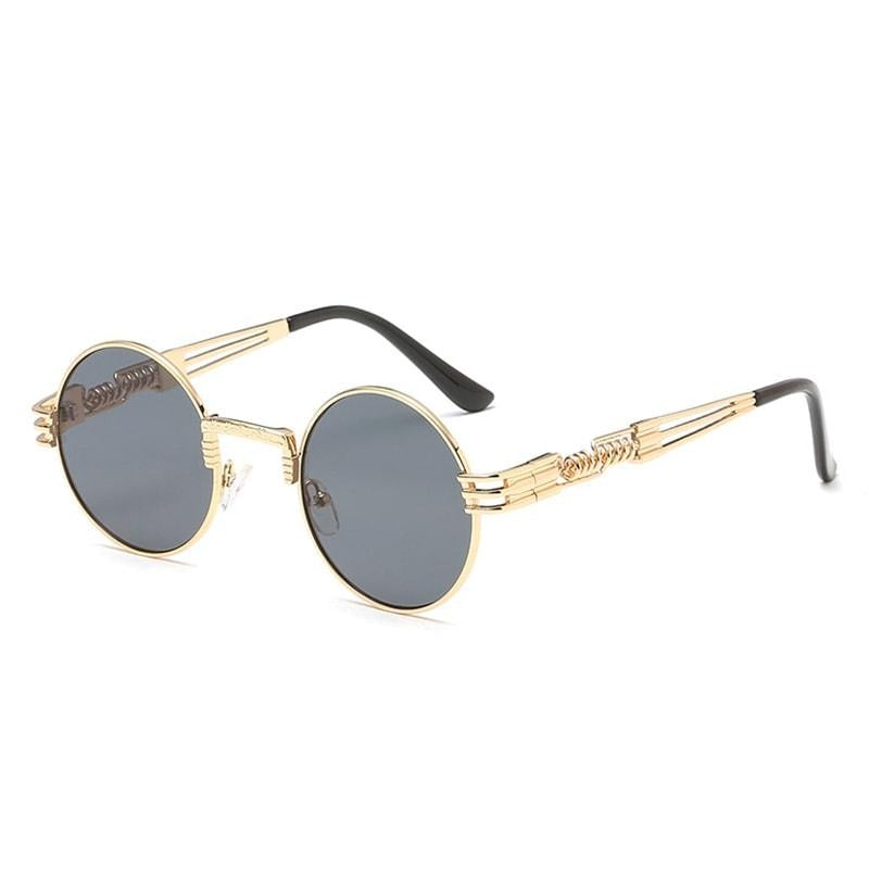 Ochelari De Soare Metalici Rotunzi În Stil Steampunk