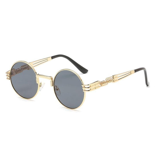 Ochelari De Soare Metalici Rotunzi În Stil Steampunk