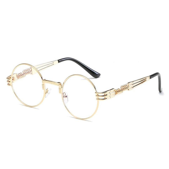 Ochelari De Soare Metalici Rotunzi În Stil Steampunk