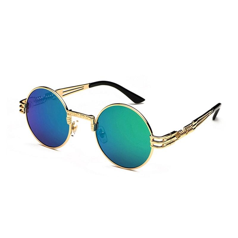 Ochelari De Soare Metalici Rotunzi În Stil Steampunk