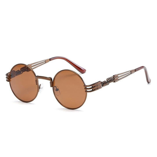 Ochelari De Soare Metalici Rotunzi În Stil Steampunk