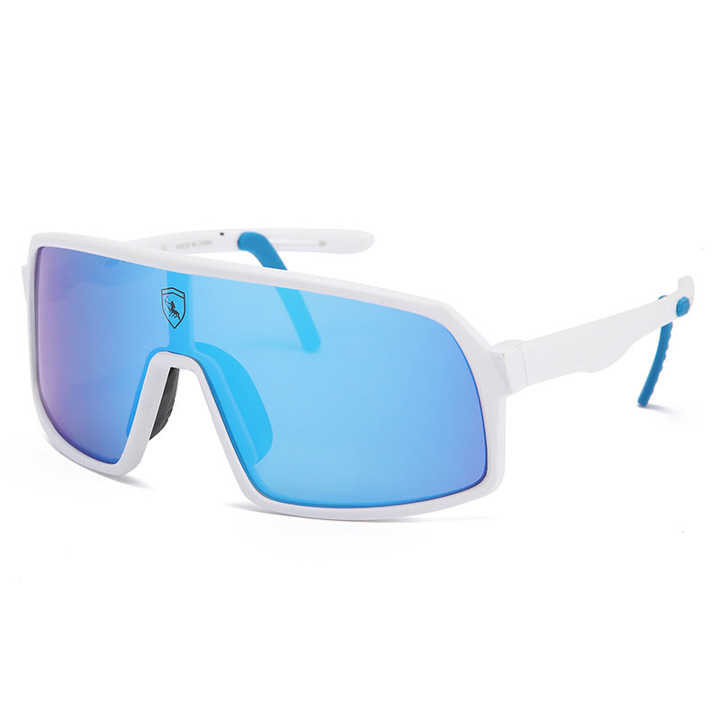 Ochelari de soare bărbați cu design scut modern 0