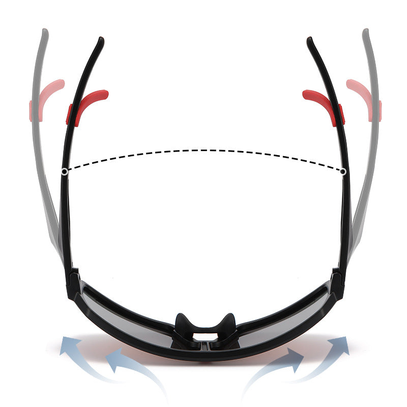Ochelari de soare bărbați cu design scut modern 2