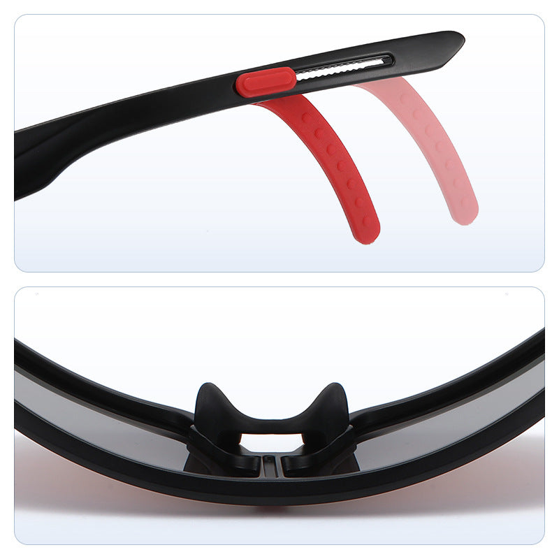 Ochelari de soare bărbați cu design scut modern 3