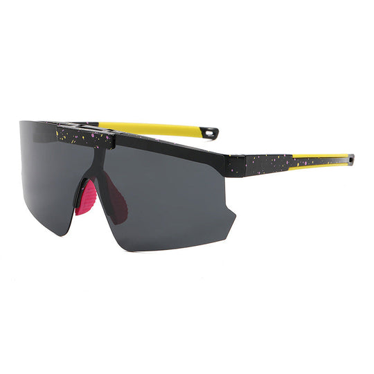 Ochelari de soare sport pentru bărbați cu design Shield 6