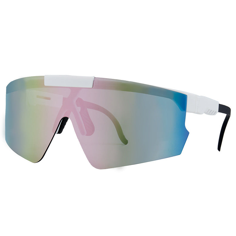 Ochelari de soare unisex supradimensionați cu scut futurist 0