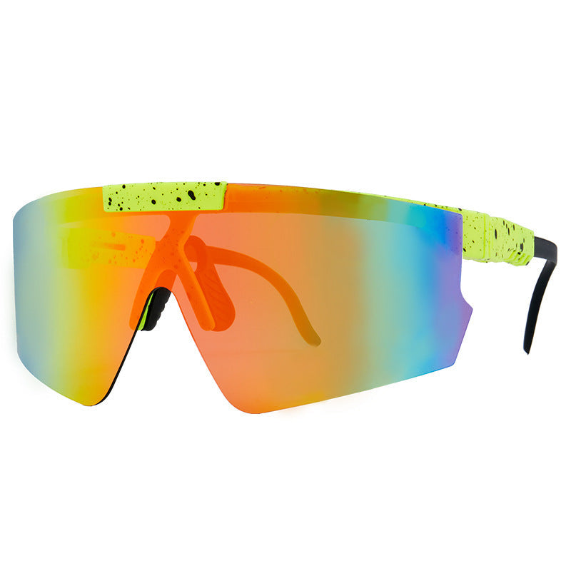 Ochelari de soare unisex supradimensionați cu scut futurist 1