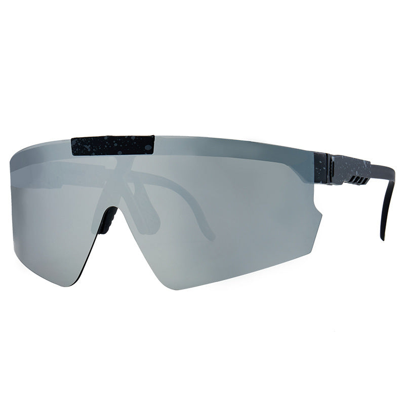 Ochelari de soare unisex supradimensionați cu scut futurist 11