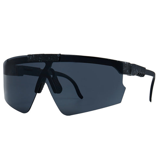 Ochelari de soare unisex supradimensionați cu scut futurist 12