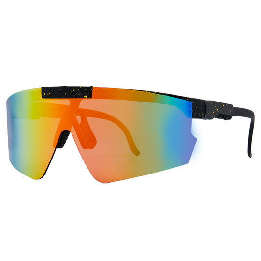 Ochelari de soare unisex supradimensionați cu scut futurist 13