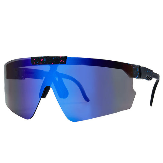 Ochelari de soare unisex supradimensionați cu scut futurist 14