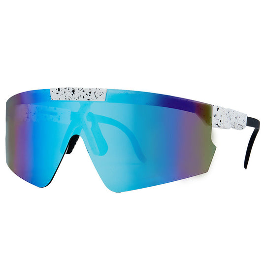 Ochelari de soare unisex supradimensionați cu scut futurist 7