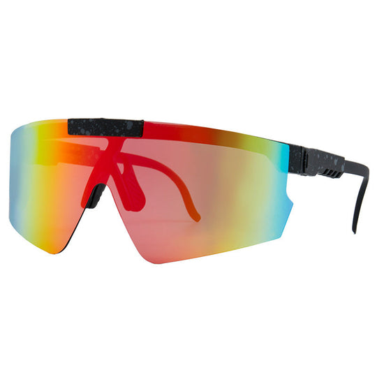 Ochelari de soare unisex supradimensionați cu scut futurist 8
