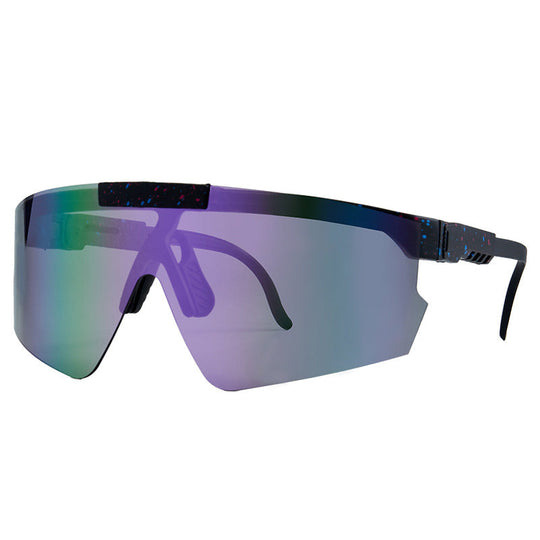 Ochelari de soare unisex supradimensionați cu scut futurist 9