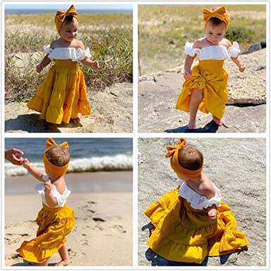 Off Shoulder Crop Top & Fustă Cu Volane Set