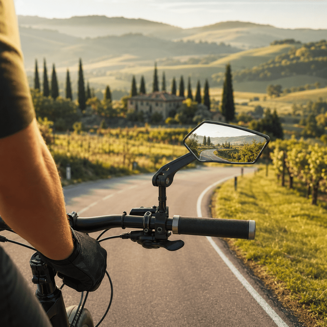 Oglindă Retro Vizoare Reglabilă pentru Bicicletă cu Unghi Larg 2