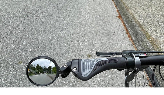 Oglinzi Convexe Reglabile pentru Bară Bicicletă cu Sticlă Pivotantă Anti-Orbire 3