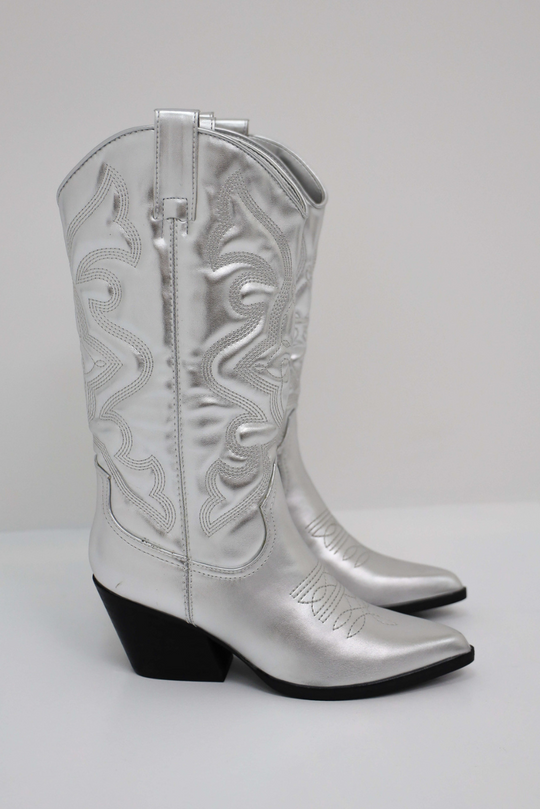 Dames Laarzen Cowboy Hoog Leer Trendy 6