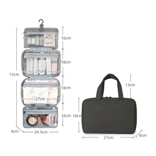 Organizator cosmetic compact pentru călătorii cu compartimente multiple 0