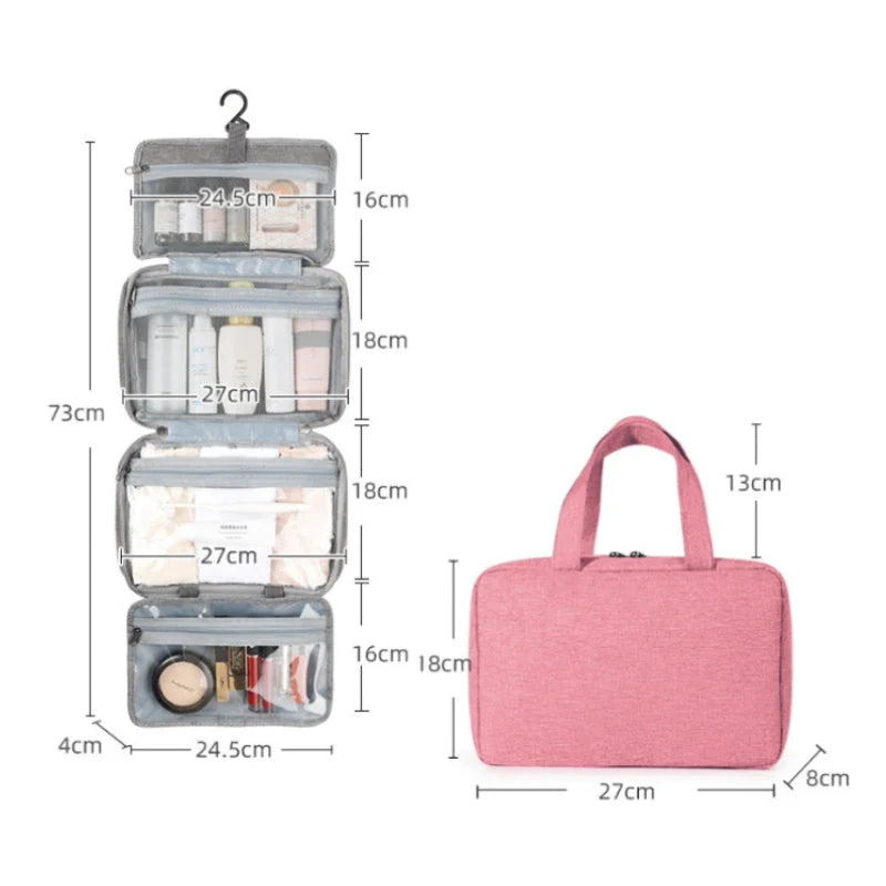 Organizator cosmetic compact pentru călătorii cu compartimente multiple 11