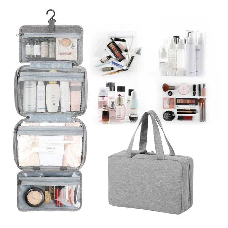 Organizator cosmetic compact pentru călătorii cu compartimente multiple 2