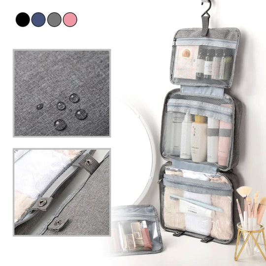 Organizator cosmetic compact pentru călătorii cu compartimente multiple 3