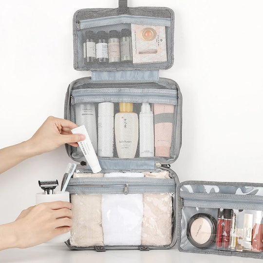 Organizator cosmetic compact pentru călătorii cu compartimente multiple 6