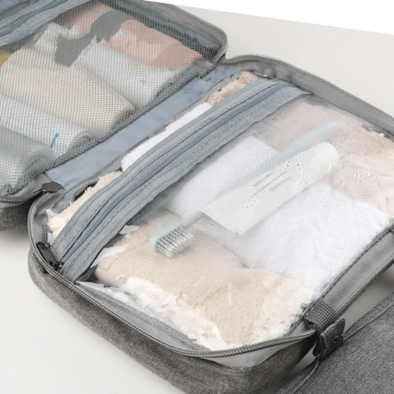 Organizator cosmetic compact pentru călătorii cu compartimente multiple 7