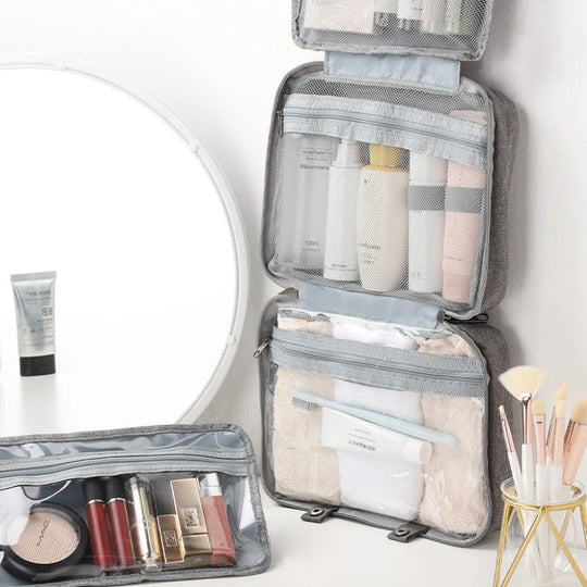 Organizator cosmetic compact pentru călătorii cu compartimente multiple 8