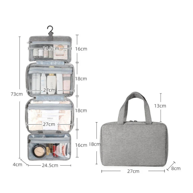 Organizator cosmetic compact pentru călătorii cu compartimente multiple 9