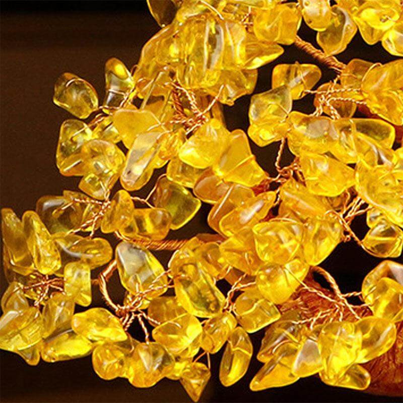 Ornament Cu Copac De Bani Din Citrin