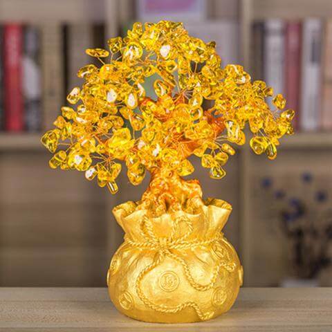 Ornament Cu Copac De Bani Din Citrin