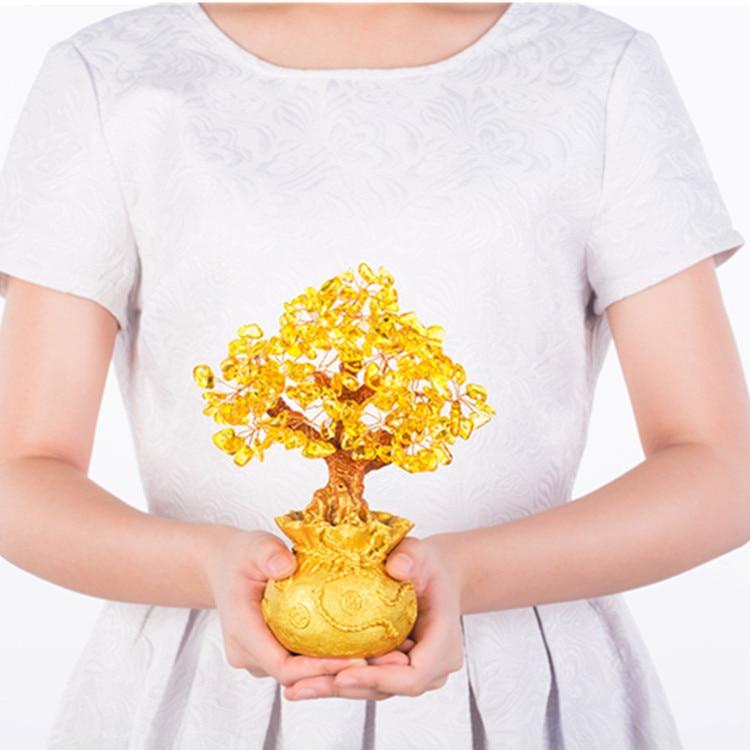 Ornament Cu Copac De Bani Din Citrin