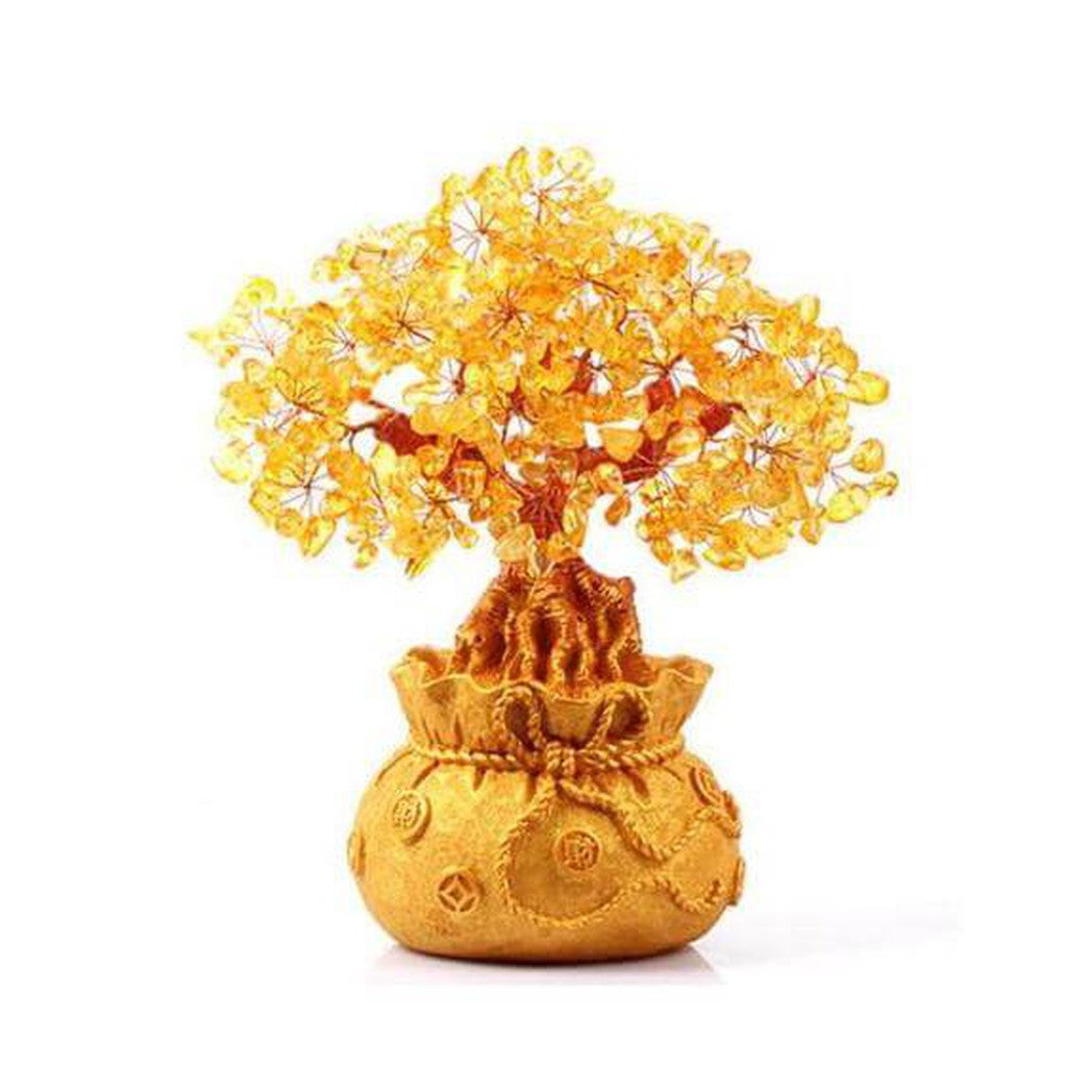 Ornament Cu Copac De Bani Din Citrin